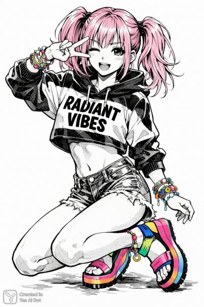 Яркая девушка в стиле аниме: детализированная иллюстрация с пастелевым оттенком и модным настроением. Генерация из нейронной сети Sora Images