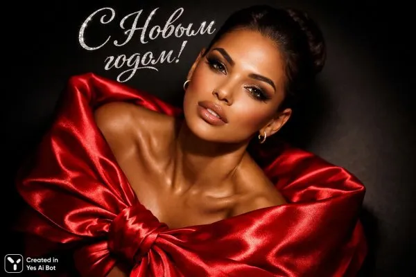 Роскошное приветствие: Красота в деталях и новогоднее настроение. Картинка из нейросети Sora Ai Images