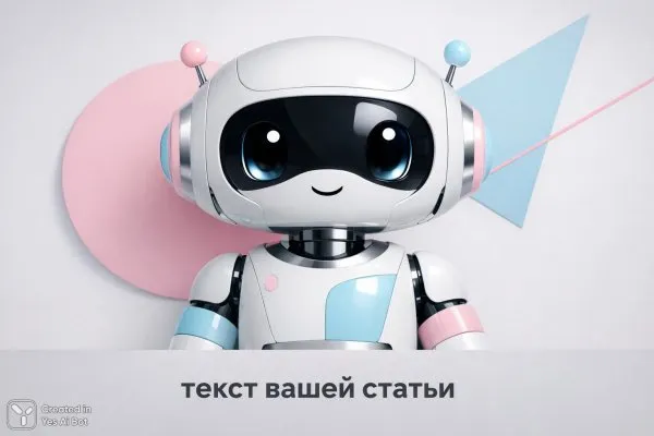 Роботизированный портрет: минимализм и пастельные акценты в современном дизайне. Нейросеть Sora