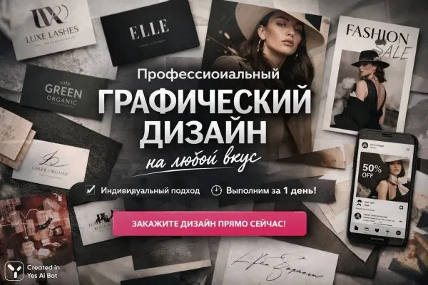 Профессиональный графический дизайн: логотипы, визитки и многое другое!. Генерация из нейронной сети Sora