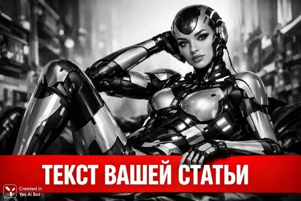 Будущее в красном: робот и цифровое искусство на контрасте монохрома. Изображение из нейросети Sora Images