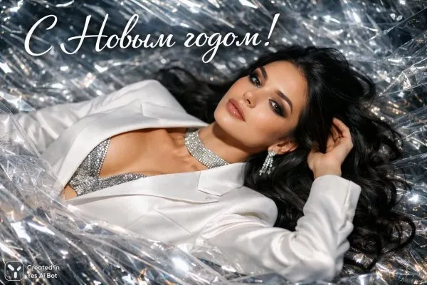 Новогодняя сказка в бликах целлофана: элегантность и фотореализм. Нейросеть Sora images Ai