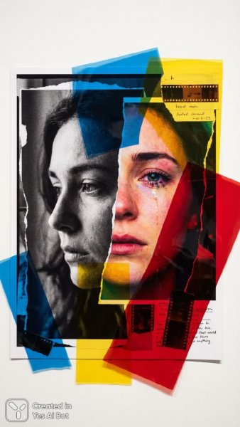 Эмоциональный контраст и фрагментация: фотомонтаж в стиле фьюжн. Изображение из нейросети Нано Банана