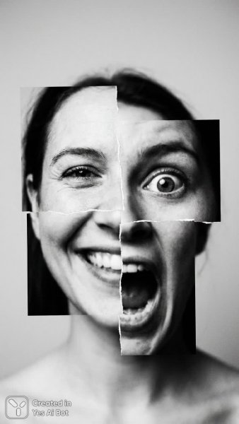 Фрагментация чувств: психология красоты и хаоса в сюрреалистичном портрете. Нейросеть NanoBanana