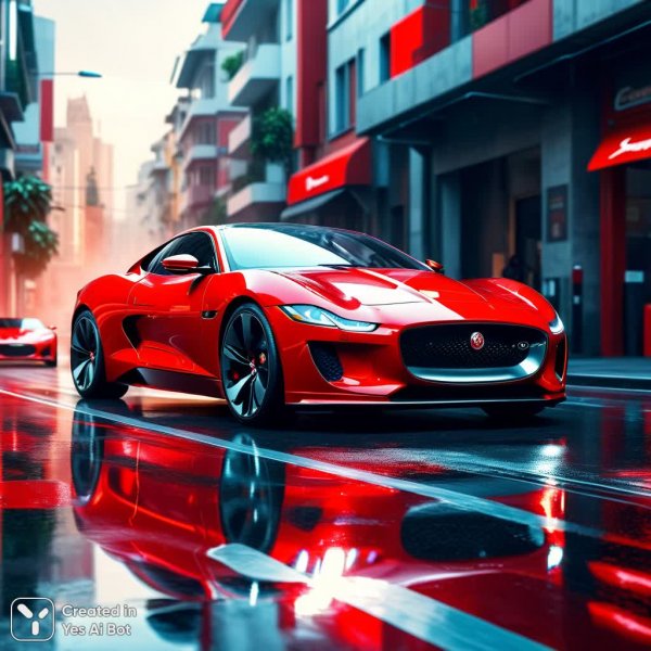 Ягуар: скорость, стиль и футуристический город. Генерация из нейронной сети Stable Diffusion