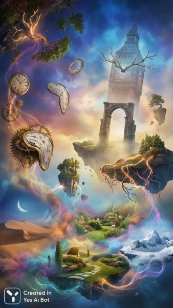 Сюрреалистичный мир сновидений и причудливых пейзажей. Нейросеть Nano-Banana