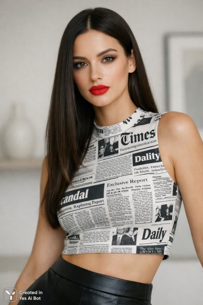 Яркая женщина в стиле минимализм и с дерзким макиячем. Картинка из нейросети Sora Image