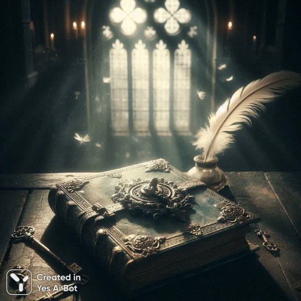 Тайна старинного замка и древней книги с ключом. Изображение из нейросети Dalle
