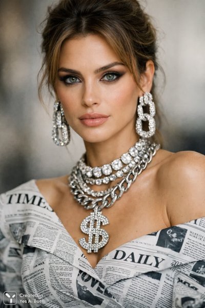 Выразительный взгляд сквозь призму газетной печати в портретном фотореализме. Картинка из нейросети Sora Images