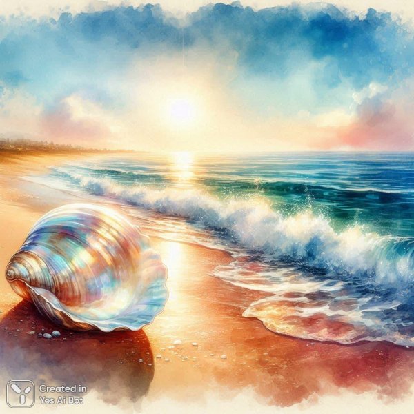 Летний день у моря: спокойствие и красота прибрежной природы. Генерация из нейронной сети Dalle 3