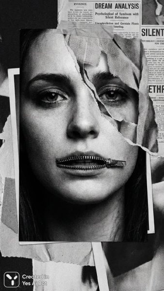 Женское лицо: сюрреалистичный портрет и психологический концепт в черно-белом фотоколлаже. Картинка из нейросети Nano-Banana