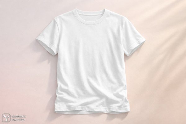Белая футболка: минимализм и нежность в деталях съемки. Генерация из нейросети Sora Ai Images