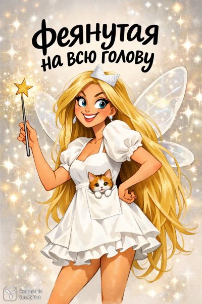 Веселая фея и пушистый сюрприз: сказочная иллюстрация для хорошего настроения. Генерация из нейросети Sora