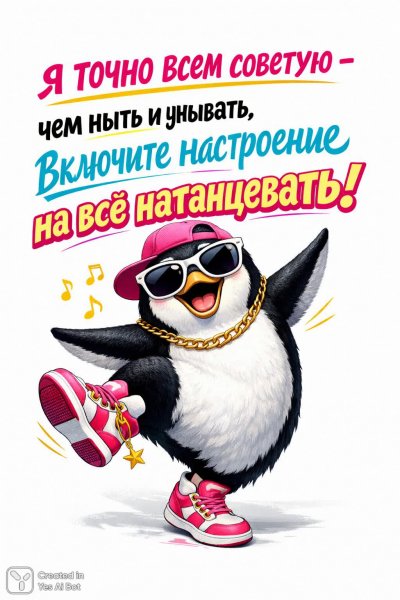 Пингвин танцует: заряжает позитивом и вдохновляет на веселье!. Нейросеть Sora