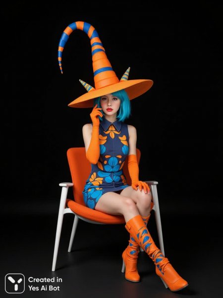 Яркий ретро-футуризм: цифровой портрет в стиле поп-арта с дерзким акцентом на детали и насыщенные цвета. Нейросеть Flux.1