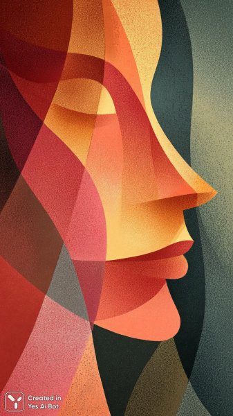 Лицо в красках кубизма: яркий абстрактный портрет с геометрией и цветом. Нейронная сеть Midjourney