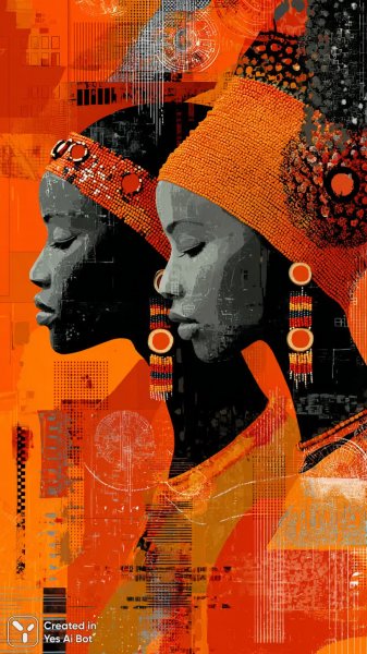 Африканская элегантность: яркие краски традиций и современности. Изображение из нейросети Миджорни