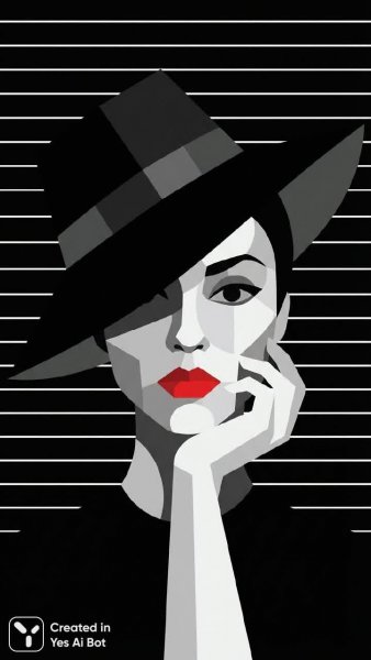 Элегантность в черно-белом: минимализм и красный акцент. Изображение из нейросети NanoBanana