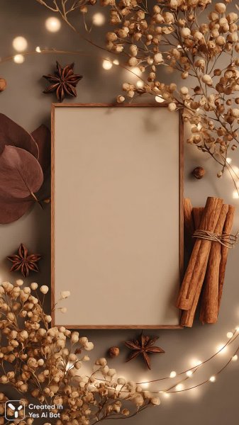 Уютная сцена с корицей и звездным анисом в центре внимания. Изображение из нейросети Миджорни