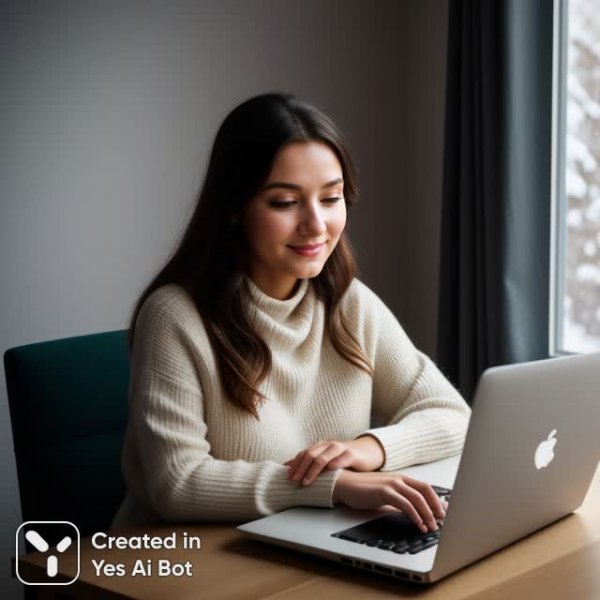 Зимний вечер у окна: портрет женщины с мудростью в глазах и надеждой на сердце. Нейросеть Stable Diffusion