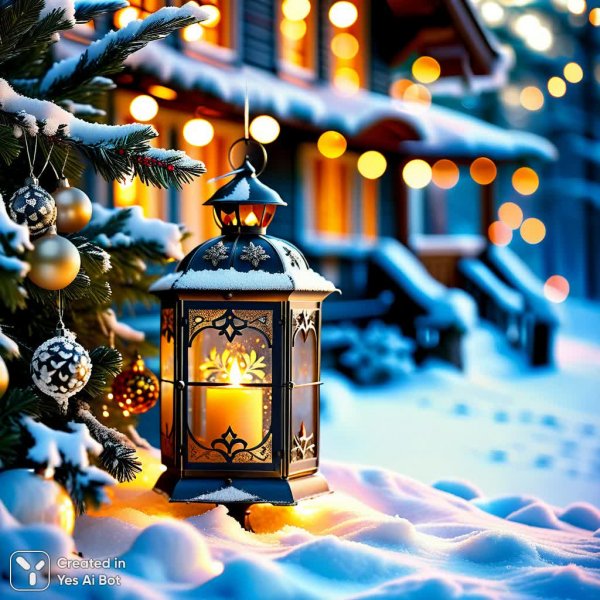 Зимняя элегантность: уютный свет и текстуры праздничного вечера. Нейронная сеть Стейбл Дифьюжен