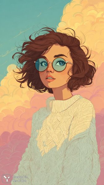 Девушка в стиле аниме: мечтательный образ и яркий макияж. Нейронная сеть Midjourney