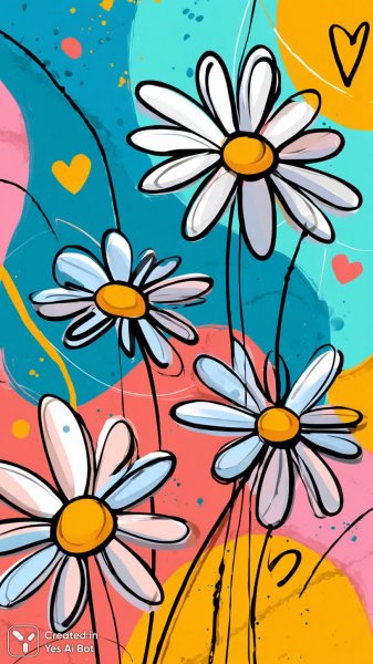 Иллюстрация: Радость и простота в ярких формах и цвете. Нейронная сеть Midjourney