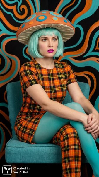 Сюрреалистичный образ: психоделия цвета и футуристический ретро-стиль в деталях. Нейронная сеть NanoBanana