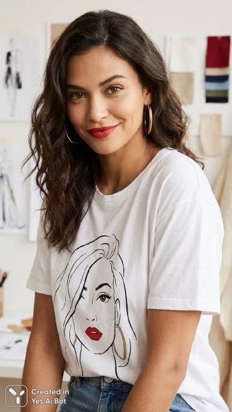 Модная элегантность: портрет в стиле casual и смелые акценты. Нейросеть Nano Banana