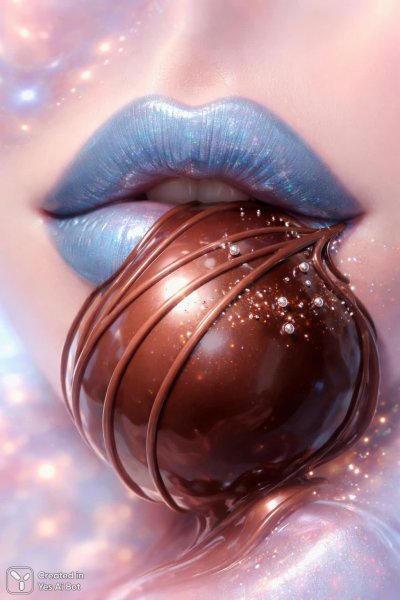 Невероятный переход губ в шоколадное наслаждение. Нейросеть Sora