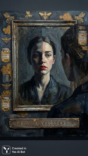 Отражение души: меланхолия и двойственность в искусстве. Нейронная сеть Nano Banana