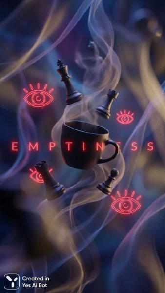 Сны и шахматы: черный кофе в неоновом свете пустоты. Нейронная сеть NanoBanana