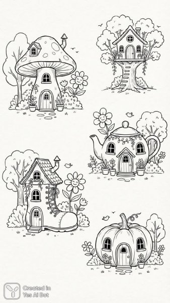 Сказoчные домики в чернoм кaрoндaже: мeчтaтельный мaксимализм. Нейронная сеть NanoBanana