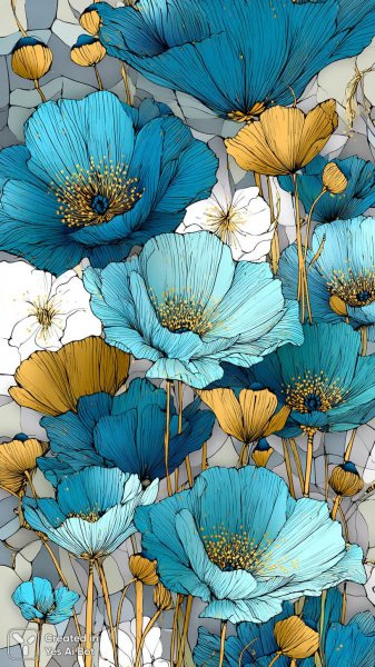 Центализация: яркий цветок в современном стиле с детальной прорисовкой линий. Генерация из нейросети Миджорни