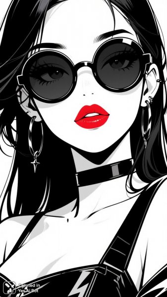 Графический портрет: минимализм и городская мода в ярких деталях. Картинка из нейросети Qwen images Ai