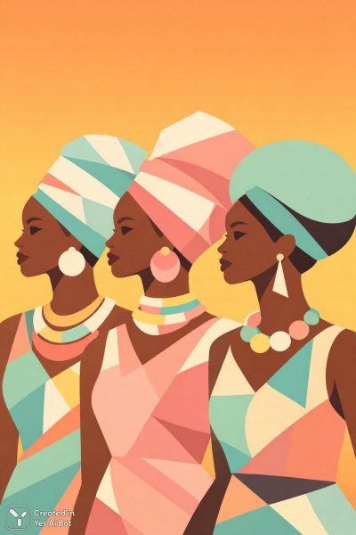 Африканский минимализм: стиль и традиции в пастельных тонах. Генерация из нейронной сети Sora Image