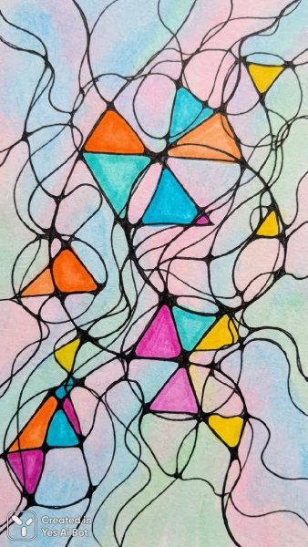 Нейрография: Абстракция света и формы в пастельных тонах. Изображение из нейросети Нано Банана