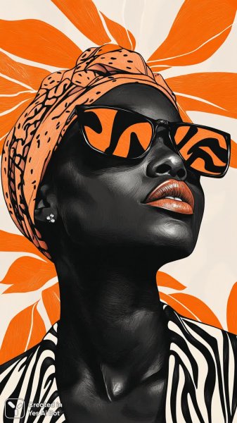 Яркая леопардица: современный портрет с высоким контрастом и энергией. Изображение из нейронной сети Миджорни