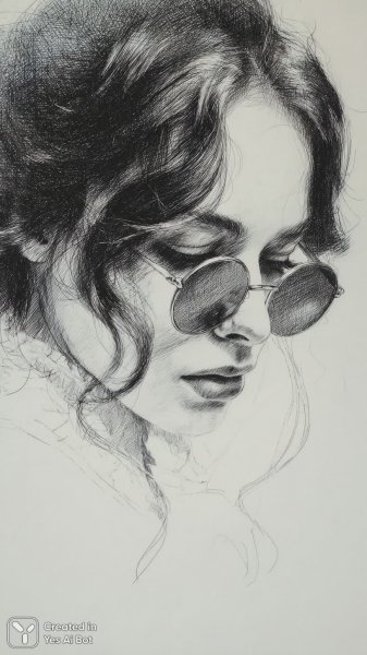 Элегантный портрет в черно-белых тонах: загадочный взгляд и стильный аксессуар. Картинка из нейронной сети Миджорни