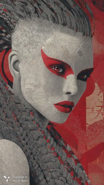 Загадочная красота: сочетание традиций и современности в портрете женщины. Генерация из нейросети Midjourney