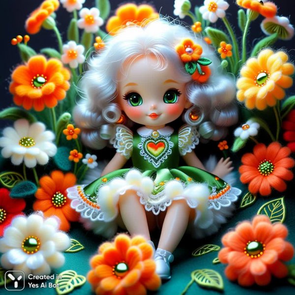 Нежная сказка: светящиеся цветы и пушистые мечты в акварельных тонах. Нейросеть Stable Diffusion