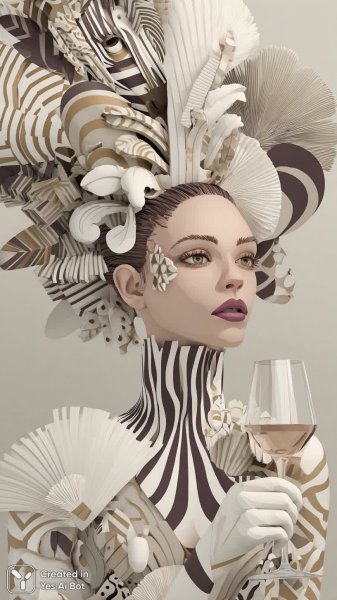 Зебра, губы и боди-арт: сюрреалистический портрет в металле. Нейронная сеть Миджорни