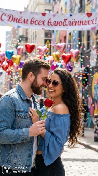 Любовь и нежность: фото на День всех влюбленных с романтическим настроением. Изображение из нейросети Nano Banana