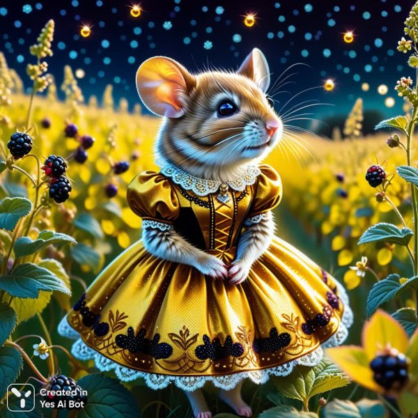 Волшебный мир маленькой мышки в сказочном уголке. Генерация из нейросети Stable Diffusion