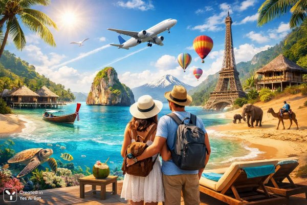 Идеальная картинка для вашей туристической странички ВКонтакте. Картинка из нейросети Sora Image