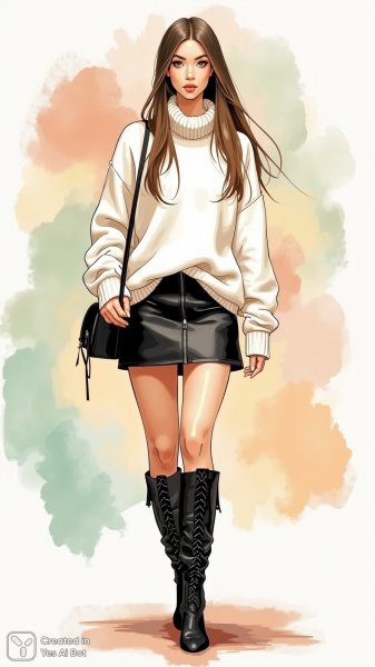 Стильный образ: уют и дерзость в деталях. Нейронная сеть Flux Ai