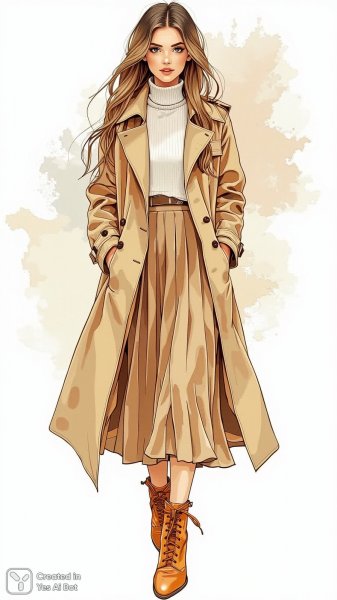 Изысканный городской образ: элегантность в деталях современной моды. Картинка из нейронной сети Flux