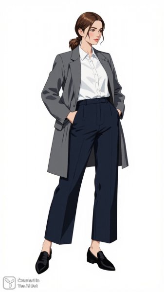 Элегантный городской образ: стиль и безупречность в деталях. Картинка из нейросети Flux Ai