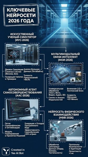 Нейросети 2026: Архитектура, Технологии и Применение в Чертежном Стиле. Изображение из нейросети Нано Банана