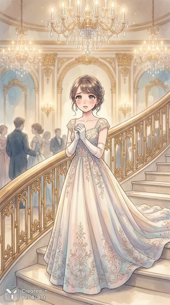 Вечерний выход: элегантность, надежда и предвкушение романтики на званом вечере. Изображение из нейронной сети Nano-Banana